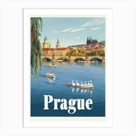 Aihrgdesign A Mid Century Modern Travel Poster For Prague Sho 64ec64c3 6a75 4772 Ab65 8a0a92dea7dc 3 Art Print