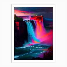 Niagara Falls, United States And Canada Nat Viga Style Art Print