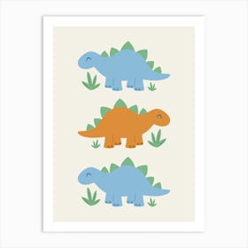 Stegosaurus Dinosaurs Art Print