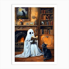 Ghost Reading A Book 9 Art Print