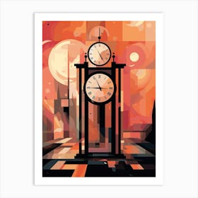 Time Abstract Geometric Illustration 11 Art Print