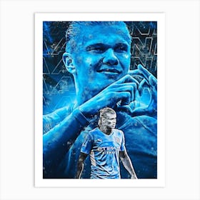 halland Manchester City Art Print