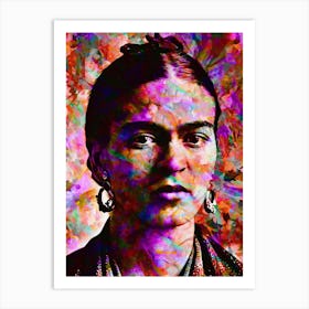 Frida Kahlo Colorful Art Art Print