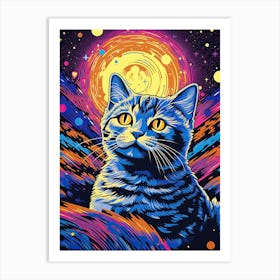 Cosmic Furvoid, Psychedelic Cats series Art Print