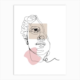 Portrait Of A Bust - Line Art Art Print