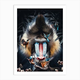 Mandrill Baboon Art Print