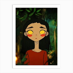 Girl In The Forest 3 Art Print