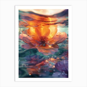 Flower In The Water Art Print