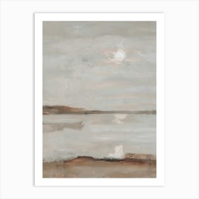 Moonlight Over The Water Art Print