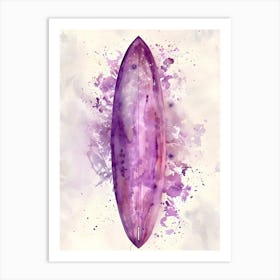 Purple Surfboard Canvas Print Art Print