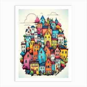 Colorful City 1 Art Print