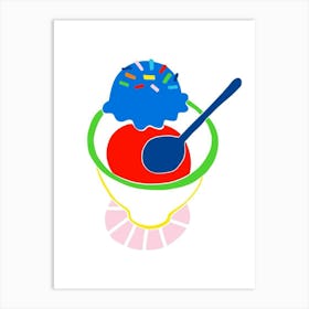 Ice Cream In A Bowl Art Print