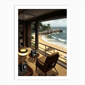 Living Room At The Beach Art Print