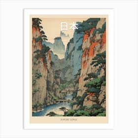 Kurobe Gorge, Japan Vintage Travel Art 4 Poster Art Print
