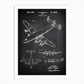 Lockheed Constellation Aircraft Airplane Blueprint Aviation Gifts Aviation Blueprint Airplane Print Plane Airplane Gift Va3521 Art Print