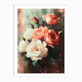 Roses In A Vase 1 Art Print