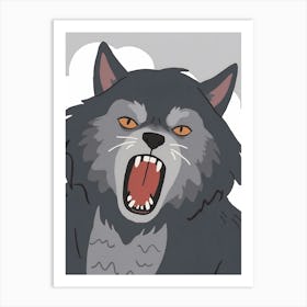 Growling Werewolf Art Print