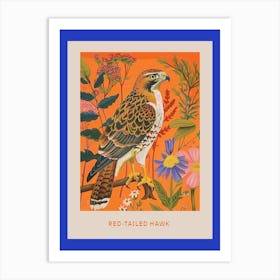Spring Birds Poster Red Tailed Hawk 2 Art Print