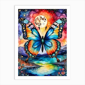 Surrealism Fairytale Butterfly v1 Art Print