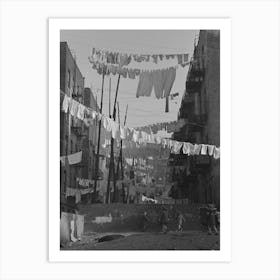 An Avenue Of Clothes Washings Between 138th And 139th Street Apartments, Just East Of St, Anne S Avenue, Bronx, New Art Print