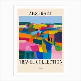 Abstract Travel Collection Poster France 4 Art Print