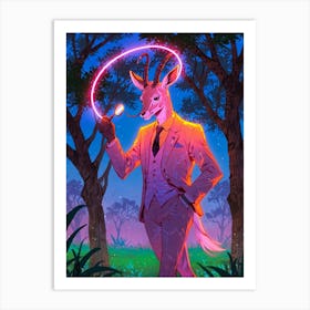 Deer In A Suit Art Print