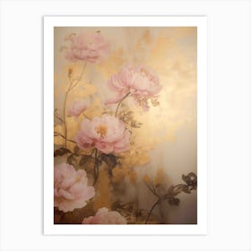 Peonies with Gold Art Print