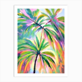 Majesty Palm Impressionist Painting Plant Art Print