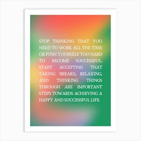 Successful Life Art Print