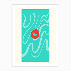 Life Ring In The Water Art Print