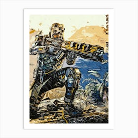 Shoot Army Videogame Art Print