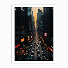 New York City At Sunset Affiche