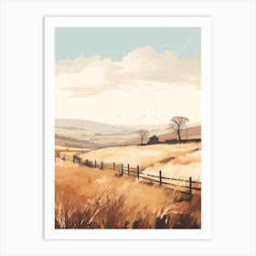 The Yorkshire Dales England 4 Hiking Trail Landscape Art Print