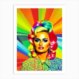 Paulina Rubio Colourful Pop Art Art Print