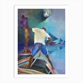 Moonlight On The Water Art Print