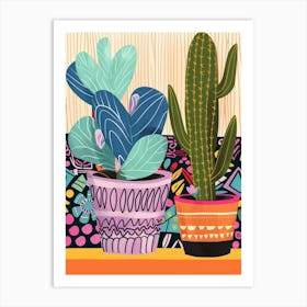 Cactus Pots 6 Art Print