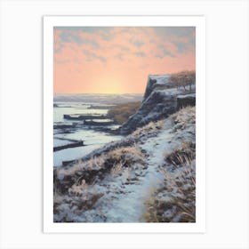 Dreamy Winter Painting Pembrokeshire Coast National Park United States 1 Art Print