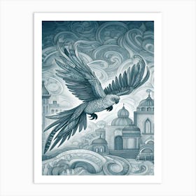 Cricket Parrot In Flight Art Print