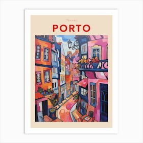 Porto Portugal Fauvist Travel Poster Art Print