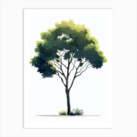 Sycamore Tree Pixel Illustration 2 Art Print