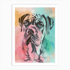 Boerboel Dog Watercolour Illustration Art Print