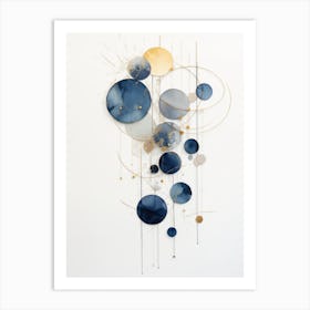 Blue And Gold 9 Art Print