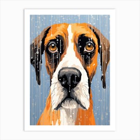 Boxer Dog In The Rain Art Print