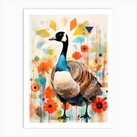 Bird Painting Collage Canada Goose 4 Art Print