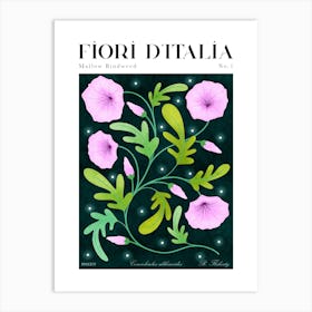 Italian Florals: Mallow Bindweed Art Print