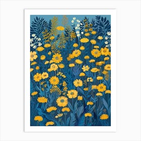 Yellow Daisies Art Print