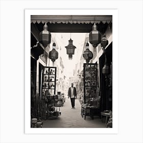 Marrakech, Morocco, Black And White Photography 2 Art Print