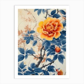 orange flower Art Print