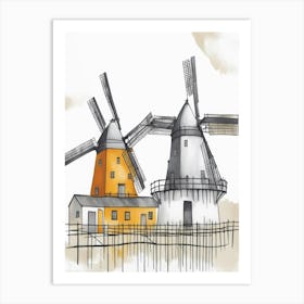 Windmills Canvas Print Art Print