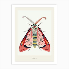 Colourful Insect Illustration Moth 14 Poster Art Print